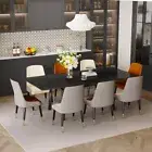 Expandable Kitchen Dining Table Sintered Stone Top 6-12 Seater Dinner Room Table