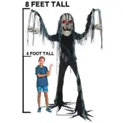 NEW Catacomb Creature Animated Prop Halloween Skeleton Skull Cemetery Graveyard