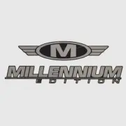 Millennium Raised Boat Decal | Silver / Black 26 3/4 x 9 1/2 Inch