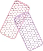 CALLARON 2Pcs Heat Resistant Silicone Mat Pad for Hot Hair Tools Non Slip Design for Curling Iron Flat Iron Durable Silicone Compact for Hair Styling at Home Travel