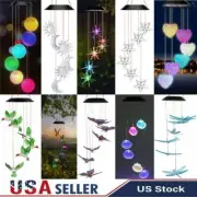 Color-Changing LED Wind Chime Solar Powered Lights Yard Garden Walkway Decor HOT