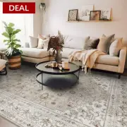 Extra Large Floor Rug Dusty Pink Beautiful Allover Bedroom Carpet Corridor Mat