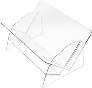 DIYEAH Small Desk Bookshelf Organizer Transparent Multi Functional Book Holder for Tabletop Storage Shape Design for Books Stationery Mini Bookcase for Desk Decor