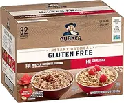 Quaker Instant Oatmeal, 2 Flavor Gluten Free Variety Pack, 32 Count