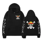 Anime One Piece Sweatshirt Hooded Pocket Tops Men Women Casual Hoodies Cosplay Costume -NMAOV S
