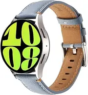 Compatible with Samsung Galaxy Watch7 Band, 20mm Leather Strap, Wristband Bands Straps Replacement Bracelet for Galaxy Watch 7 Smart Watch Accessories