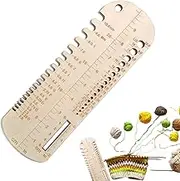 Sock Ruler for Knitted Socks, Wooden Knitting Needle Gauge Sizer Tool, Socks Knitting Supplies, Size Measurement Ruler, Sock Blocker, Knitting Measuring Tools for Knitting Lovers