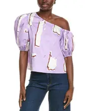 CROSBY by Mollie Burch Palmer Linen-Blend Top