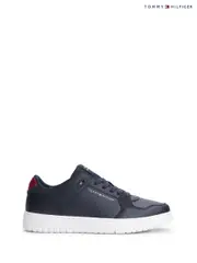 Tommy Hilfiger Blue Mixed Texture Fine Cleat Basketball Trainers (H52376) | $208