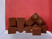 LEGO Parts Lot x (12) ~ Reddish Brown Nougat Brick, 1 x 1 ~ No 3005