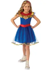 Captain Marvel Girls Superhero Tutu Costume Dress