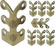 Brass Corner Protectors, Antique Trim Edge Corner Protectors, Edge Safety Guard Protectors, Elegant Brass skirting Corner vanities, skirting Boards, Tables (Brass, 8PCS)