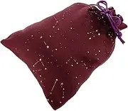 Cabilock Sky Card Bag Storage Travel Drawstring Bag Jewelry Coin Pouches Card Carrying Case Jewelry Pouch Purple Flannel
