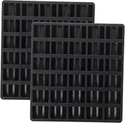 OHPHCALL 2pcs Coin Holder Storage Case for Coin Collecting Organizer Box for Shopping Mall and Home Use with Reasonable Partition Design
