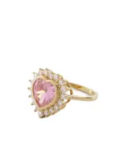 Numbering N Dia Heart Ring 13 Yellow