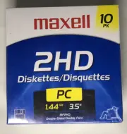 Maxell MF2HD 2HD Floppy Disks Diskettes PC 1.44mb 3.5" 10-pack Double Sided