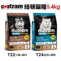 在飛比找樂天市場購物網優惠-Nutram 紐頓 無穀貓糧T22 T24 挑嘴全齡貓 5.