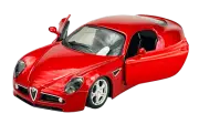 BBURAGO ALFA 8C COMPETIZIONE RED 1:32 DIE CAST METAL MODEL NEW IN BOX