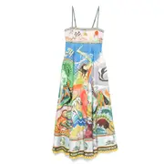 [Alemais] Alemais Lucky Pace Midi Dress 8 UK BLUE