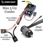 RCP-RTR Hobbywing EZRUN Max 5 G2 ESC 8mm Bullets QS8 & 5690 1250kv 8s Motor