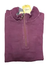 Tommy Bahama Golf Pullover Reversible 1/4 Zip Medium Purple Rum Berry New $89