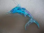 Seas And Greetings Swordfish Sea Theme Iridescent Blue Christmas Ornament NWT