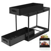 under Sink Rack Bathroom Organizer Cabinet Kitchen Pull Out Office