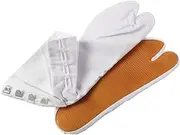 [きねや足袋] Festival Tabi Socks, Rubber Soles, 4 Pieces, White