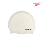 SPEEDO 成人矽膠泳帽 PLAIN FLAT 白 SD8709910010 泳帽 泳具 游泳 素色泳帽 矽膠泳帽