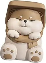 Resin Dog Stool, Modern Design for Interior, Brown 24x24x32cm, as described
