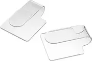FRCOLOR 2pcs Makeup Hand Palettes Acrylic Nail Art Palettes Clear Mixing Palettes Tray for Foundation Eyeshadow Cremes Powders and Cosmetics