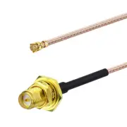 20pcs RP-SMA Female Sealed Bulkhead to U.FL Mini PCI Cable 30cm