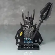 Custom Lego Sauron Minifigure (V2 Blue/Silver) Ships Free!