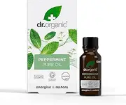 Dr Organic Peppermint Essential Oil, 100% Pure & Natural, Refresh & Energise, Aromatherapy, Diffusers, Massage, Spider Repellent, Vegan, Cruelty Free, Paraben & SLS Free, Certified Organic, 10ml