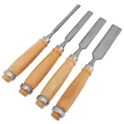 4PCS Wood Chisel Set Carpenters Woodworking Tools Carving Craft Cutting DIY AU
