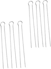6Pcs U Shaped Stainless Steel BBQ Forks Durable Metal Skewers for Easy Grilling for Outdoor Bbqs Camping and Barbecue Restaurants