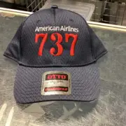 American Airlines Boeing 737 Embroidered Logo Adjustable Blue Baseball Cap Hat