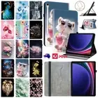 For Samsung Galaxy Tab S10 FE Plus Tablet Painted Leather Case Flip Stand Cover