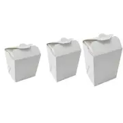 500ml Noodle / Fried Rice Takeaway Box Round Bottom (PE) - WHITE 1000 pcs