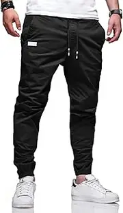 [M Menmentings] Men's Outdoor Jogging Casual Pants Slim Joggers Workout Pants for Running Sweatpants Hiking