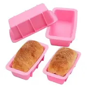 Silicone Mini Bread Loaf Pans for Baking Nonstick Small Toast Cake Bakeware