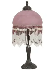 [G&G Bros] Beaded Victorian Table Lamp Purple