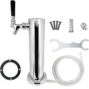 Single Tap Stainless Steel Beer Tower - LUCKEG Brand 3 inch Draft Beer Tap Tower with Single Beer Faucet for Home Brewing