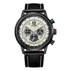 Citizen CA4479-02X Eco-Drive Garrison Black Leather Band Chronograph Men's Watch