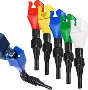 5PCS Flexible Oil Filler Funnel, 2025 New Universal Buckle Funnel, Flexible Draining Tool Snap Funnel, Filling Extension Funnels, Plastic Clasp Funnels Spill-Free for Car