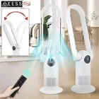 Electric Air Purification Bladeless Fan Rotation Tilt Head Remote Control Timer