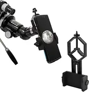 Telescope Adjustable Phone Scope Mount, Smartphone Adapter Mount for Monoculars, Binoculars and Microscopes, Fit Almost All Brands of Smartphones