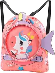 [JZS] Dry Wet Separated Swim Bags for Swimmers Shark Pool Gear Drawstring Gym Bag Beach Backpack for Women Men Boys Girls Teener Camping Hiking Shopping Swimming Dance Travel With Shoe Compartments