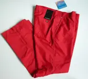J.Lindeberg Fiery Red M TROYAN Mns Vent Golf Pant Size 33x34 NWT Water Resistant