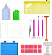 EZONEDEAL 70PCs 5D DIY Diamond Painting Tools and Accessories, Diamond Art Tool Kits for Adults and Kids, Painting Tools with Drill Pen Grip and Tray, Diamond Sticky Pen for Art